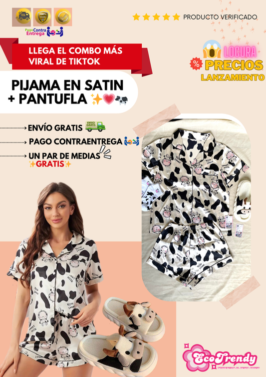 COMBO Pijama Y Pantufla + Medias GRATIS 🐮🐷 Envío GRATIS 🚚